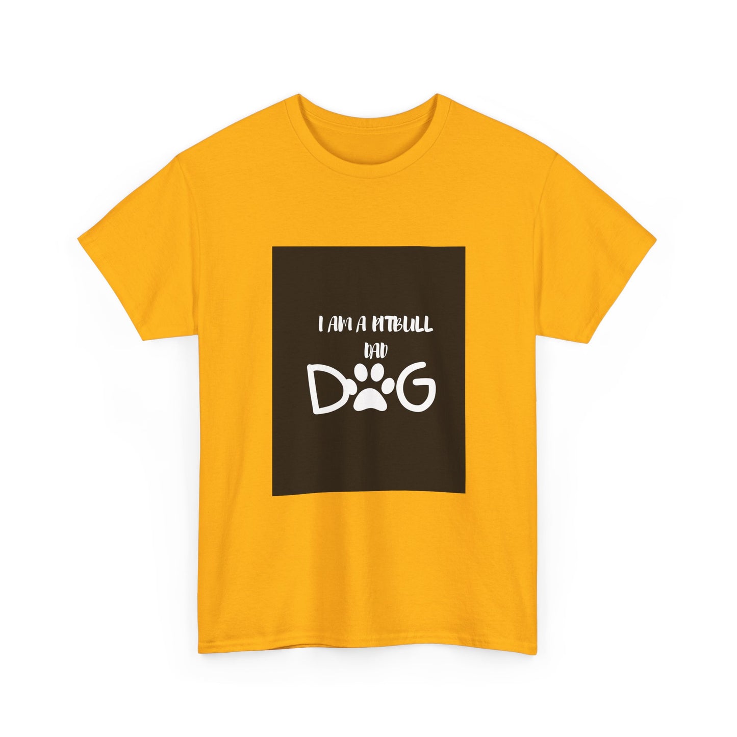 Dog Lover Unisex Heavy Cotton Tee - "I Am a Pitbull Dad and Dog"