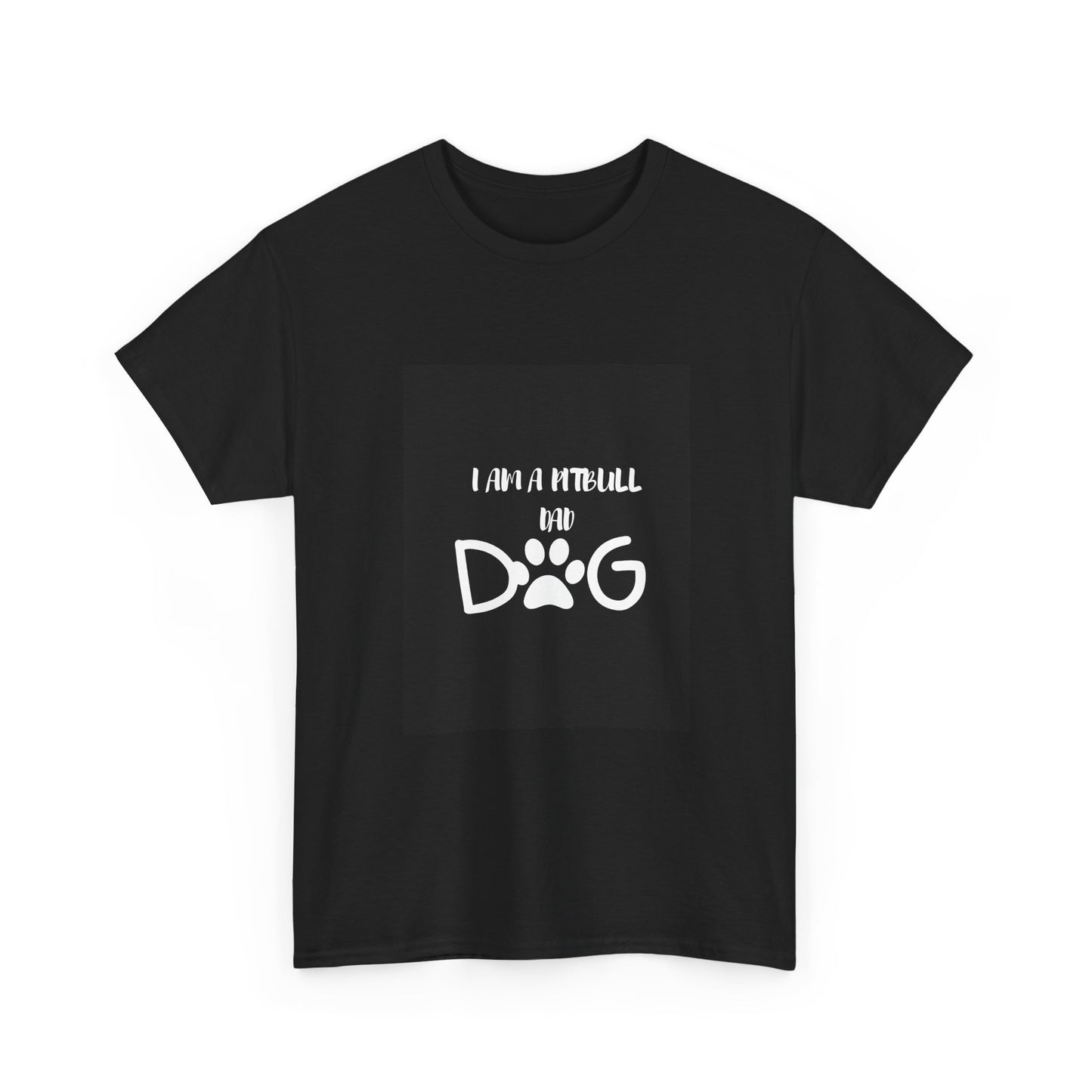 Dog Lover Unisex Heavy Cotton Tee - "I Am a Pitbull Dad and Dog"