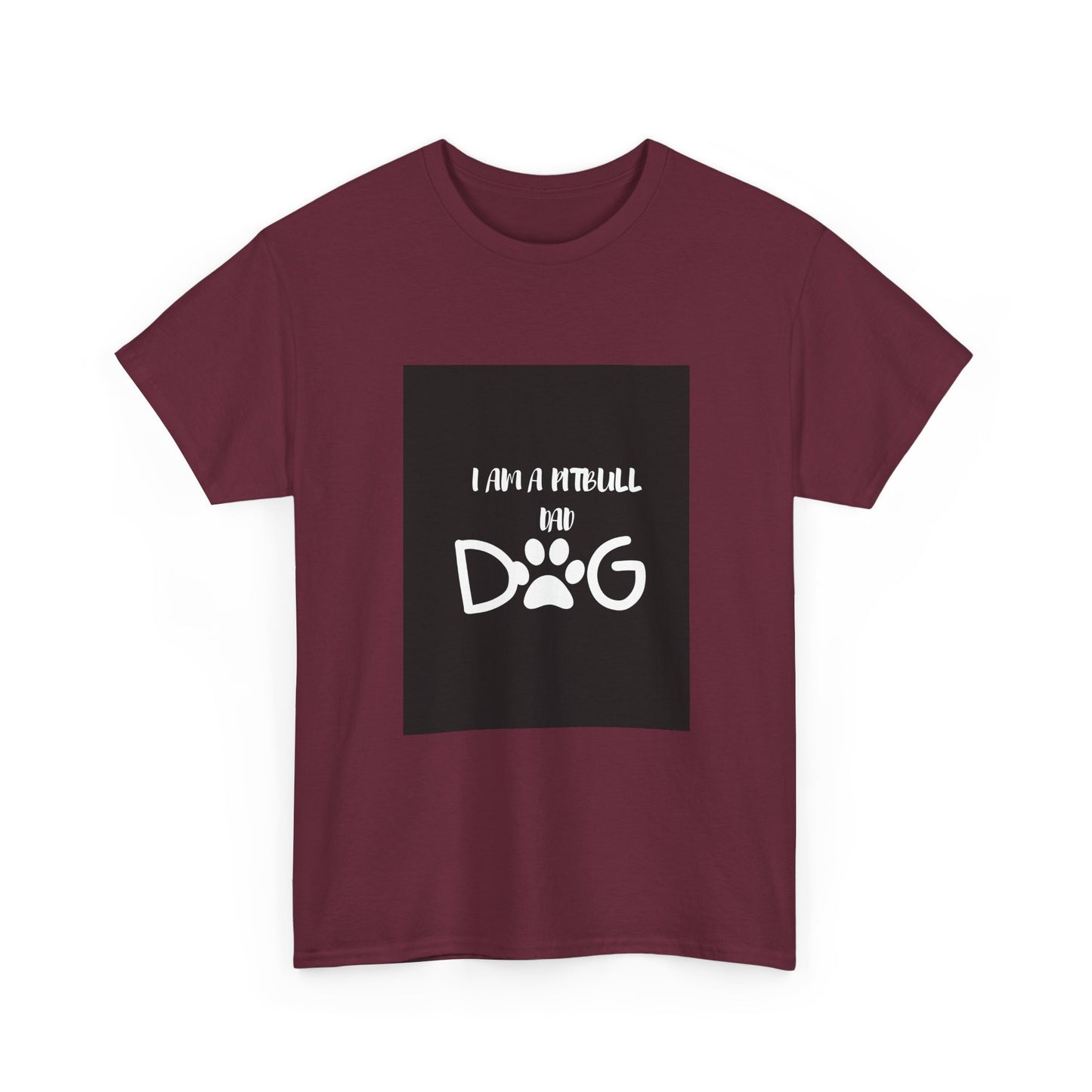 Dog Lover Unisex Heavy Cotton Tee - "I Am a Pitbull Dad and Dog"