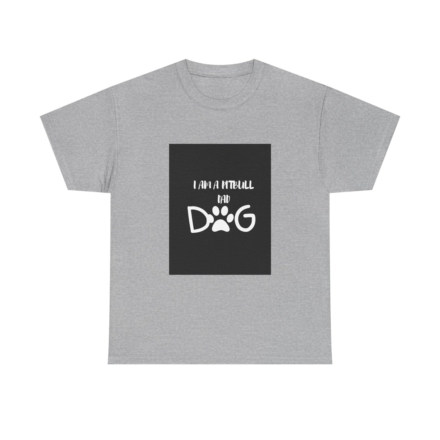 Dog Lover Unisex Heavy Cotton Tee - "I Am a Pitbull Dad and Dog"