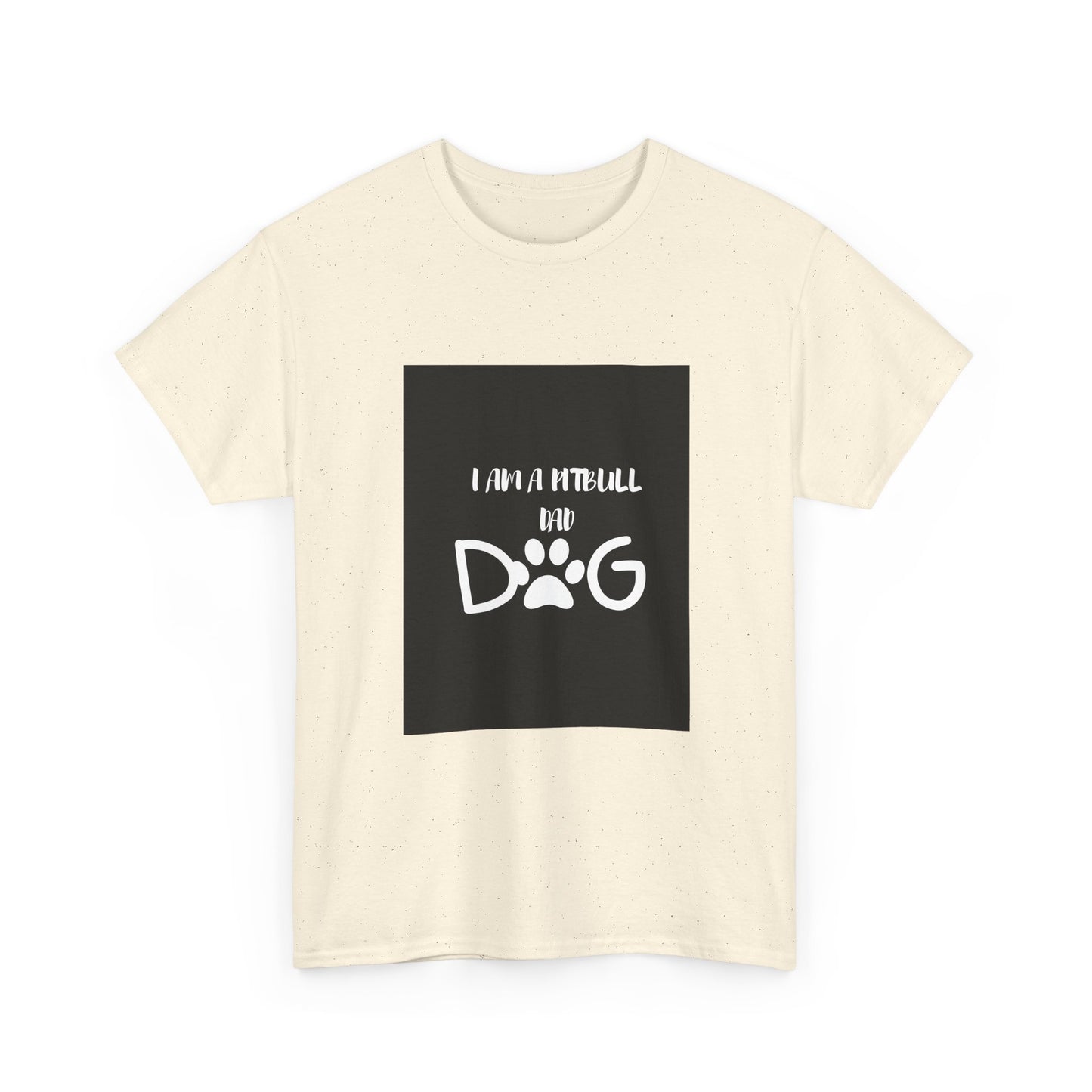Dog Lover Unisex Heavy Cotton Tee - "I Am a Pitbull Dad and Dog"