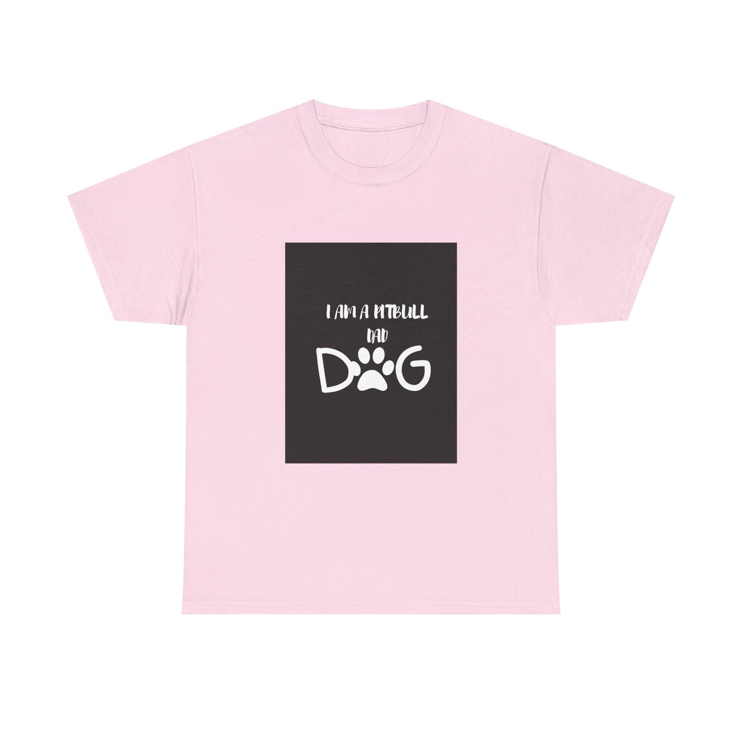 Dog Lover Unisex Heavy Cotton Tee - "I Am a Pitbull Dad and Dog"