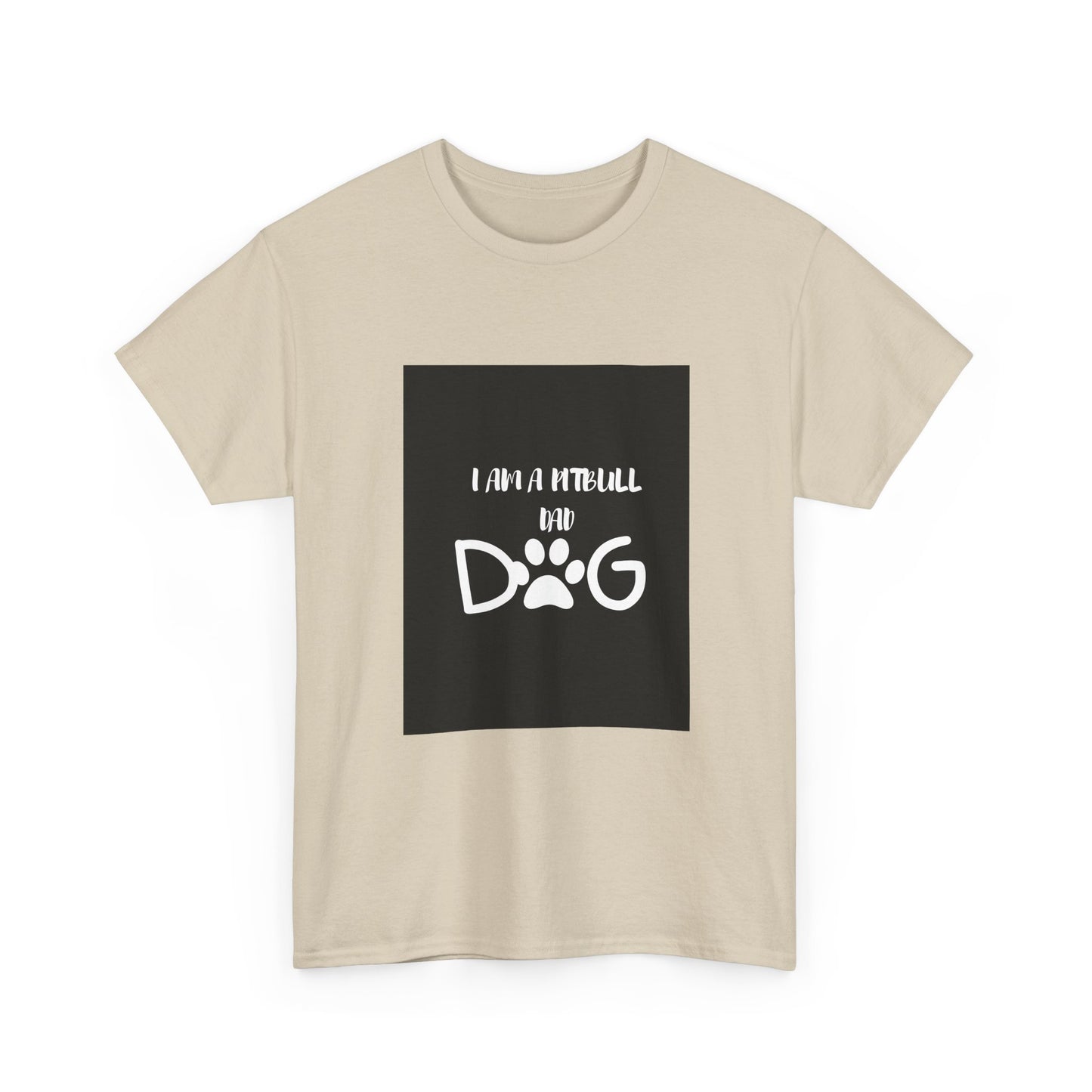 Dog Lover Unisex Heavy Cotton Tee - "I Am a Pitbull Dad and Dog"