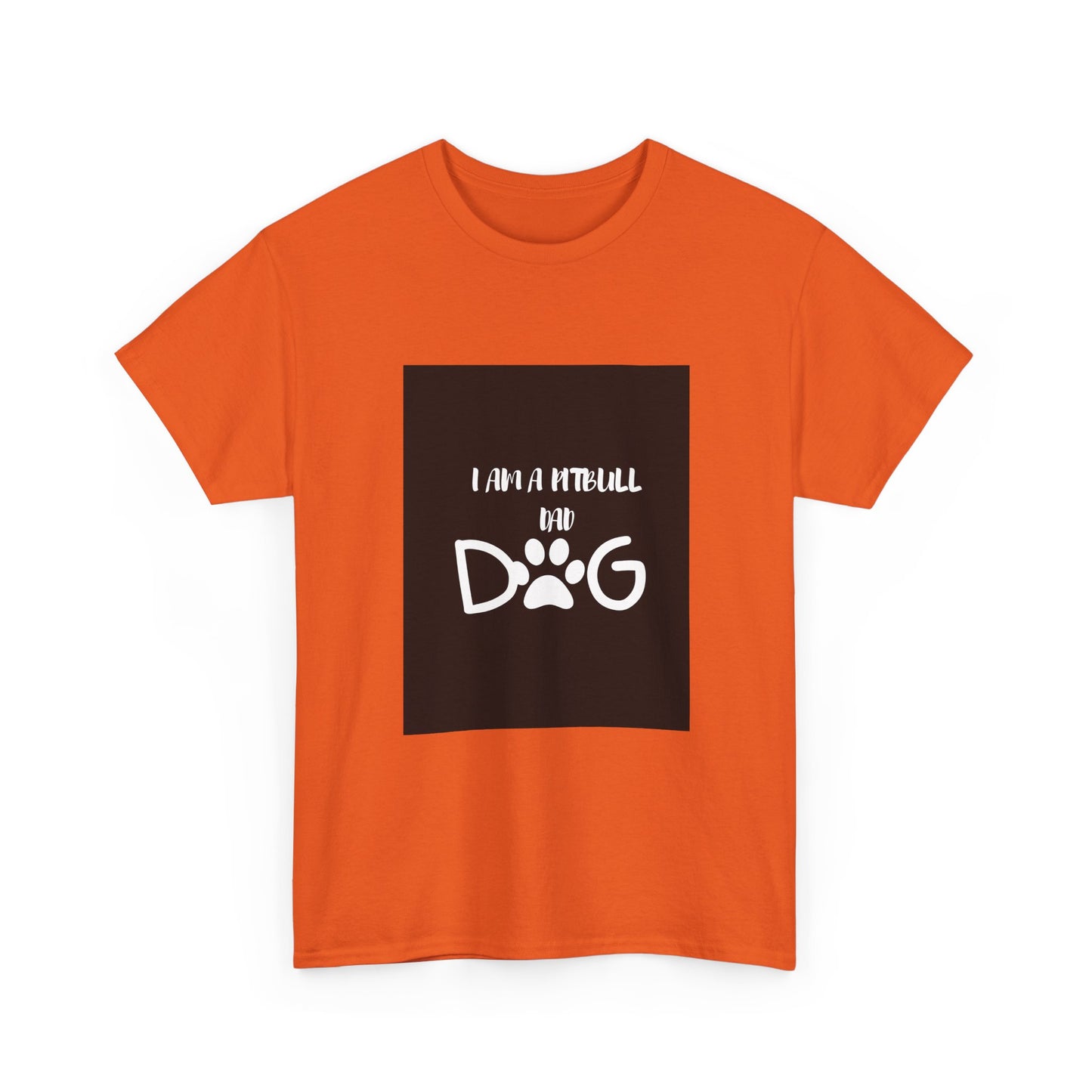 Dog Lover Unisex Heavy Cotton Tee - "I Am a Pitbull Dad and Dog"