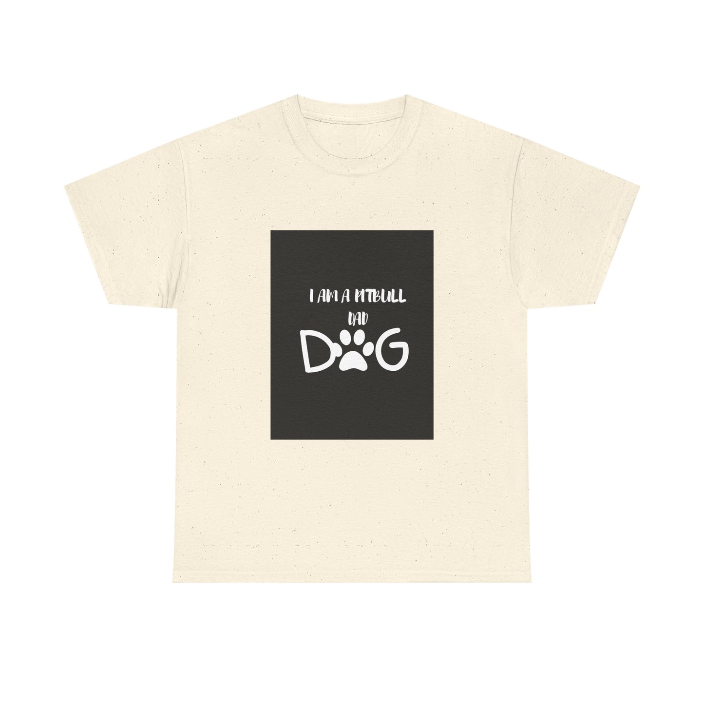 Dog Lover Unisex Heavy Cotton Tee - "I Am a Pitbull Dad and Dog"