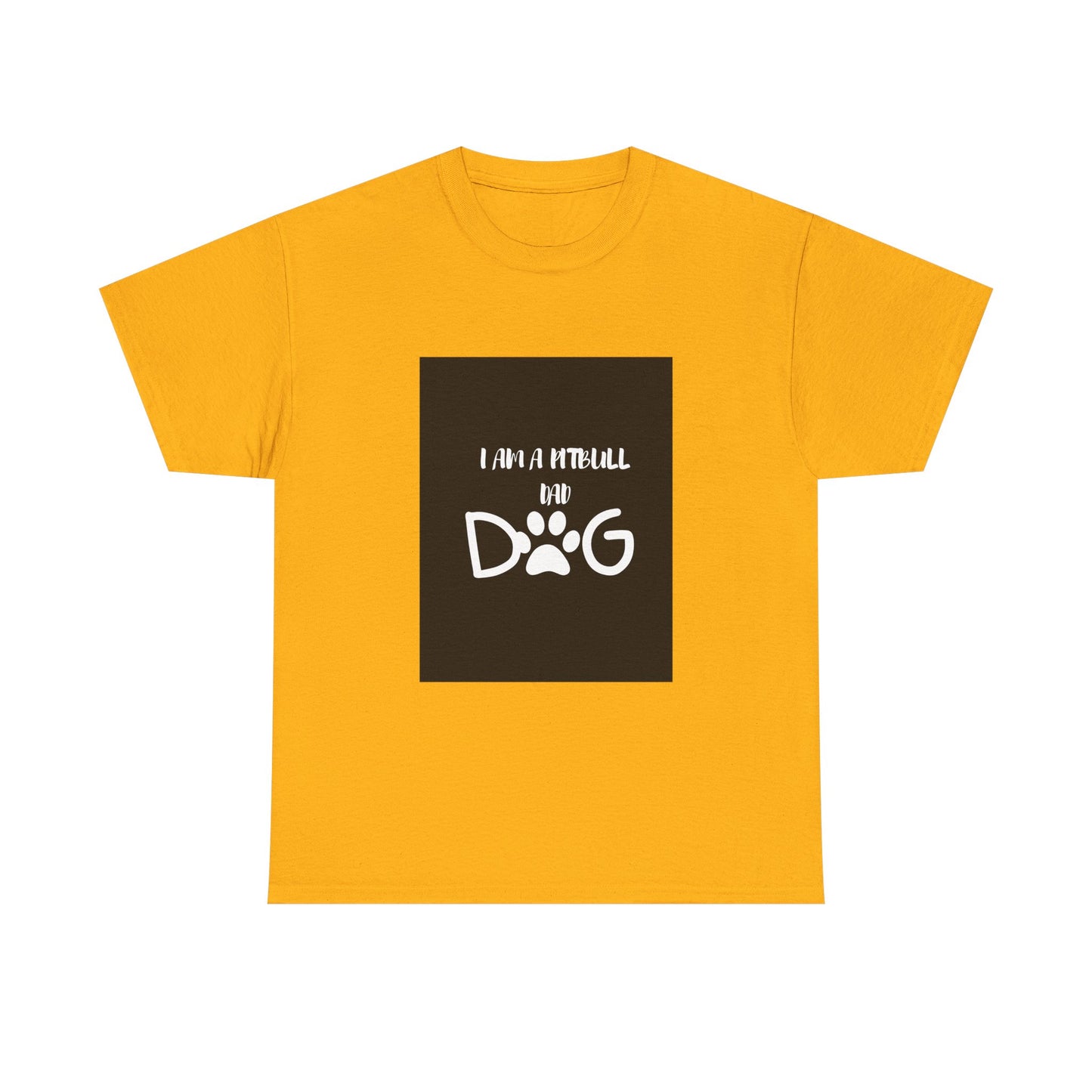 Dog Lover Unisex Heavy Cotton Tee - "I Am a Pitbull Dad and Dog"