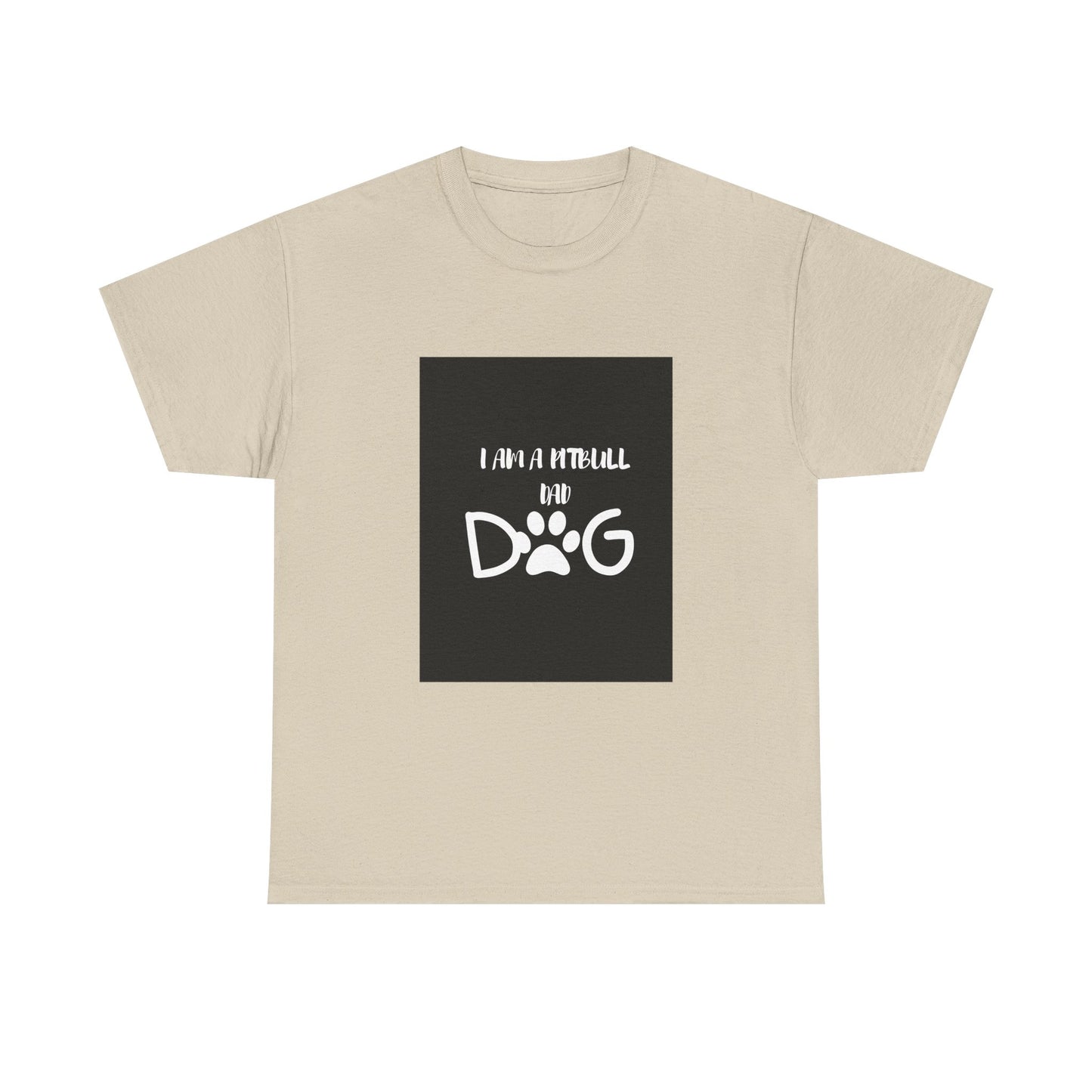 Dog Lover Unisex Heavy Cotton Tee - "I Am a Pitbull Dad and Dog"
