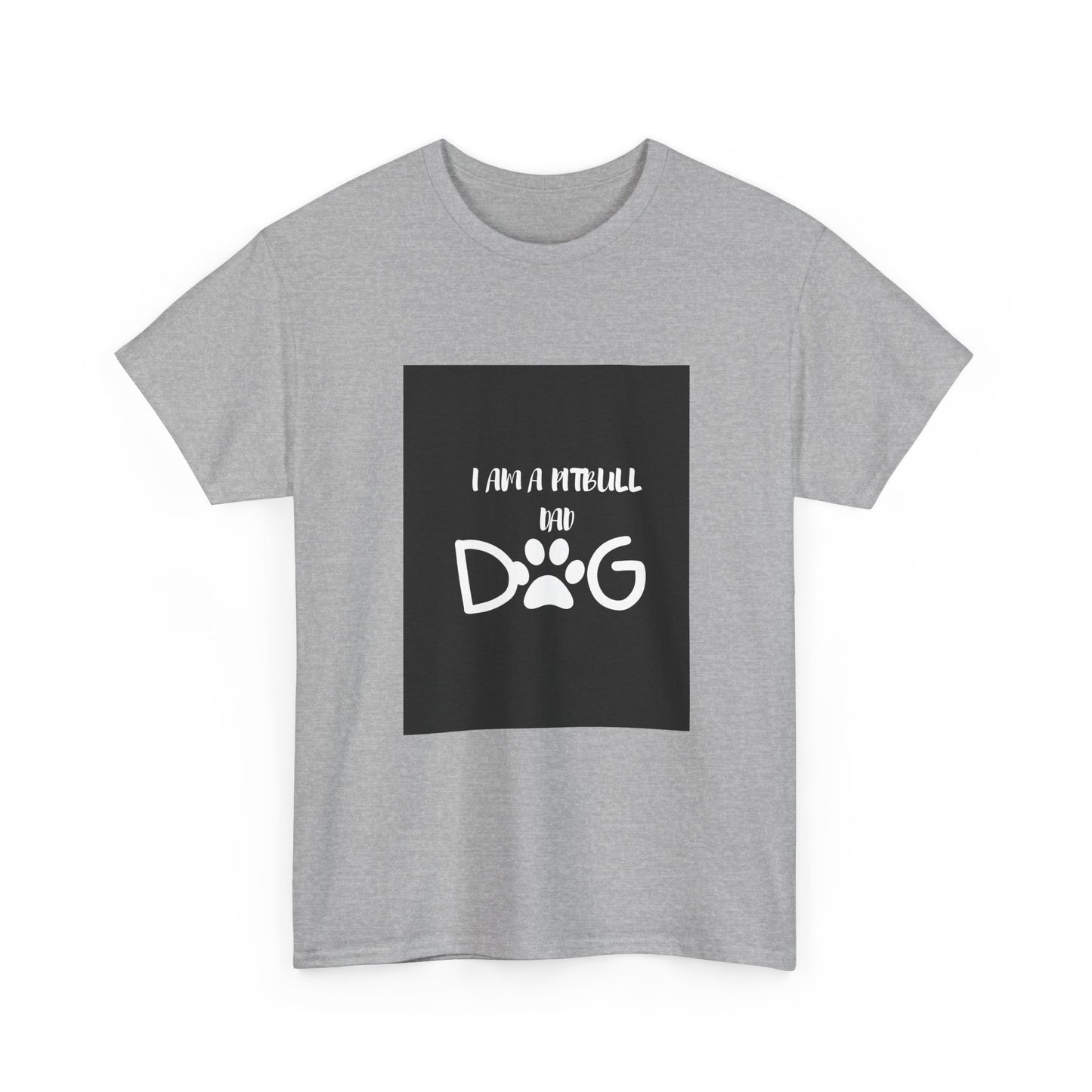 Dog Lover Unisex Heavy Cotton Tee - "I Am a Pitbull Dad and Dog"