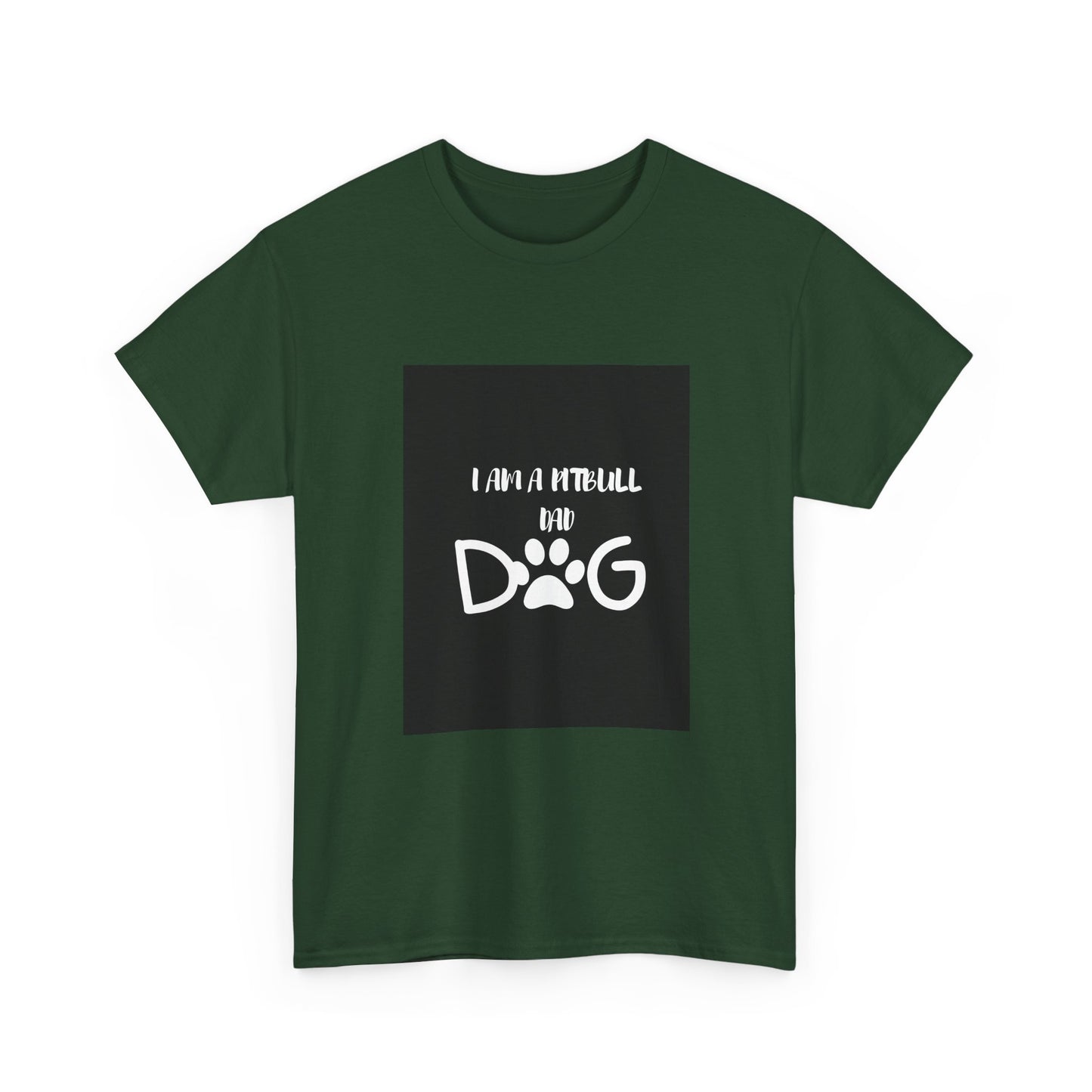 Dog Lover Unisex Heavy Cotton Tee - "I Am a Pitbull Dad and Dog"